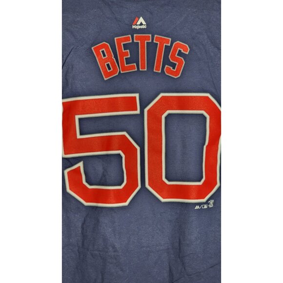 Majestic #50 Mookie Betts Boston Red Sox T-Shirt – Men’s Large 18 World Series - Picture 11 of 13